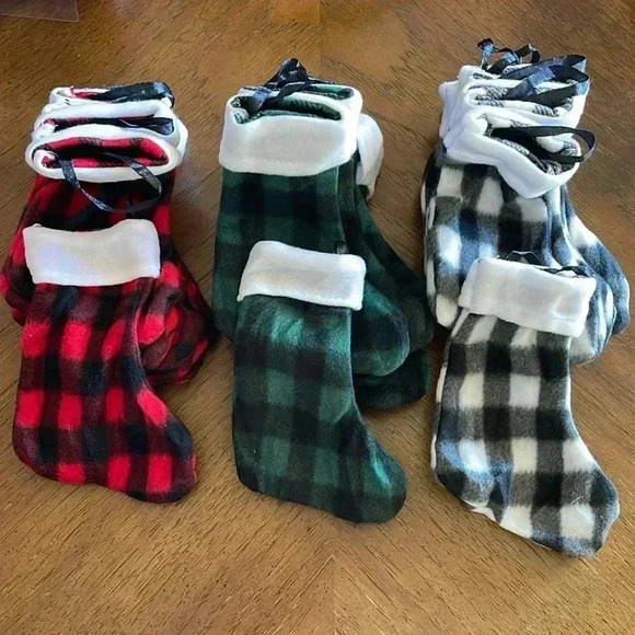 Other - 24 small stockings red/green/black 7” tall -NEW-